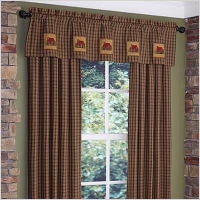 cabin in the woods valance and drapes