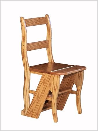 amish folding library chair to step ladder