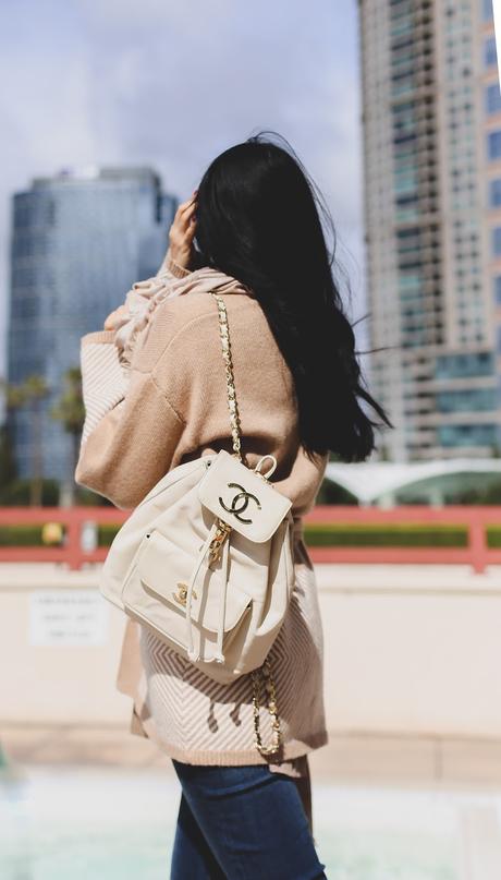 Chanel backpack outfit