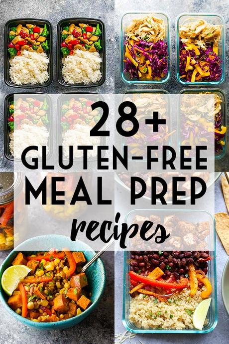 More than 28 gluten-free meal prep recipes collage image