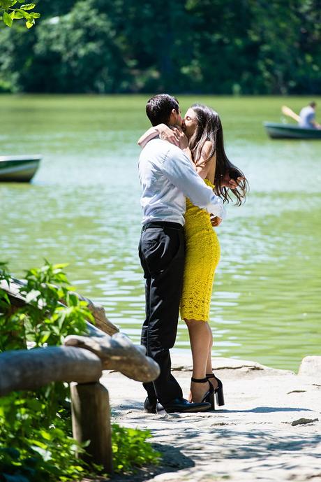 Natalie and Jason’s Engagement by the Lake in Central Park