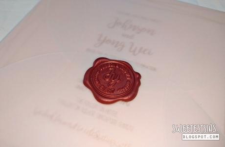 wedding invitation card envelope wax seal