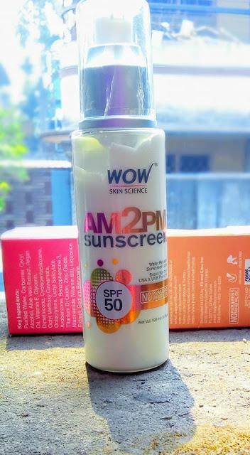 WOW AM 2 PM SUNSCREEN REVIEW