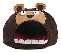 Image: Roar Bear Snuggle Plush Polar Fleece Pet Bed