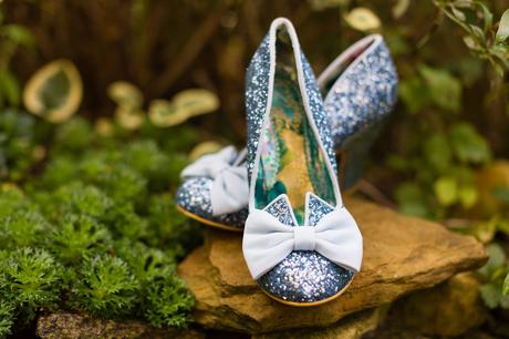 Blue irregular choice wedding shoes Yorkshire Wedding Photography