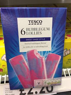 Tesco Bubblegum Lollies