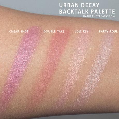  Urban Decay Backtalk palette swatches  