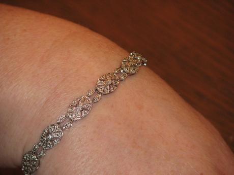 Antique White Gold and Diamond Bracelet for Stci