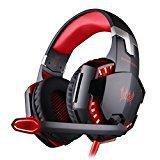 Kotion Each G2100 Over Ear Gaming Headphones with Mic, LED and vibration (Black/Red)