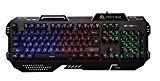 Night Hawk NK101 FPS Gaming Keyboard with 3 color LED (METALLIC SERIES), Black