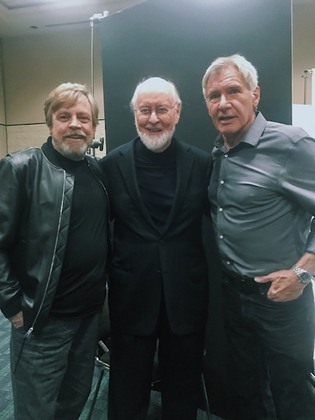 Mark Hamill, John Williams & Harrison Ford at the 2017 Star Wars Celebration in Orlando.