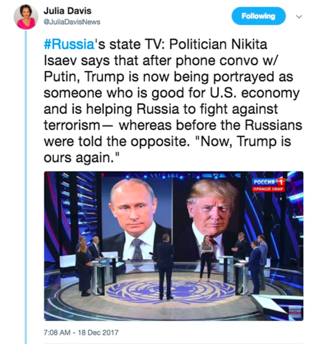 Russian Newscasts Repeatedly Claim 