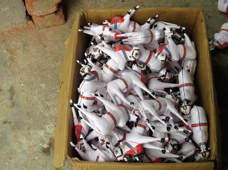 Batches of Kondapalli toys ready for dispatch