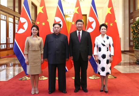 Kim Jong Un and Ri Sol Ju Visit China