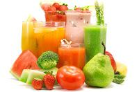 Natural juices from plants and vegetables