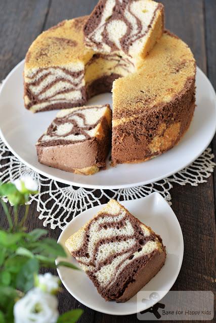 ultra soft almond zebra chiffon cake