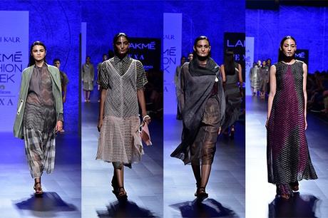 Urvashi Kaur’s with her “Prahara” collection at the LFW 2018