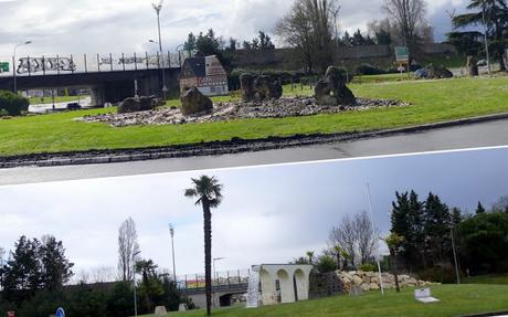 Villenave d’Ornon’s roundabout tributes to twin towns Seeheim-Jugenheim and Bridgend