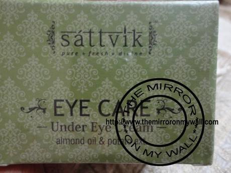 Sattvik  Eye Care Under Eye Cream Review