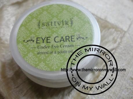 Sattvik  Eye Care Under Eye Cream Review