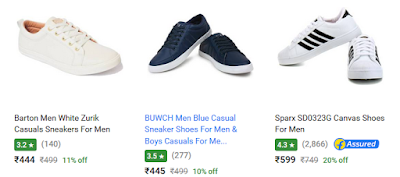 BUWCH Men White Casual Sneaker Shoes for men
