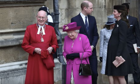Prince William & Kate Joined Queen Elizabeth For Easter Service