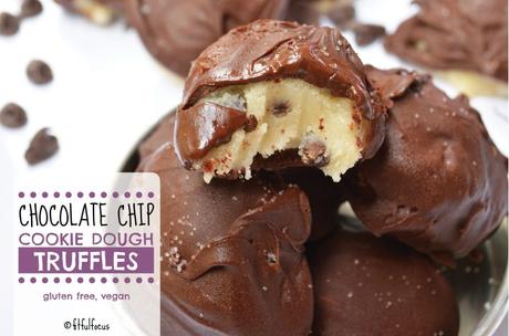 Chocolate Chip Cookie Dough Truffles | Vegan | Gluten Free | No Bake Dessert | Chocolate Treats | Easy Dessert Recipes | Truffle Candy