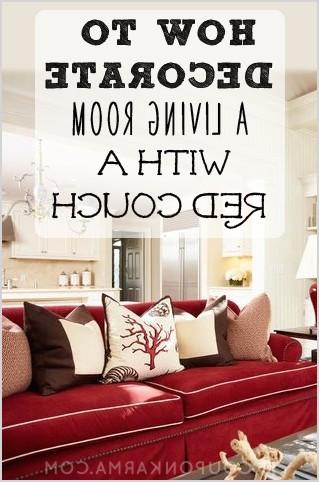 how to decorate a living room with a red couch