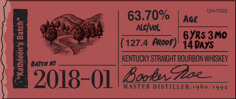 Booker's Bourbon Kathleen's Batch Label