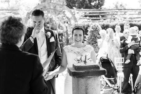 Bell Hall Wedding Photography Groom crying when he sees the bride