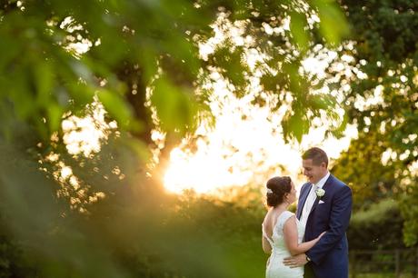 Yorkshire Wedding Photography couple kissing in the sunset