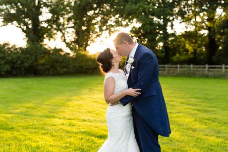 Bell Hall Wedding Photography couple kissing in the sunset