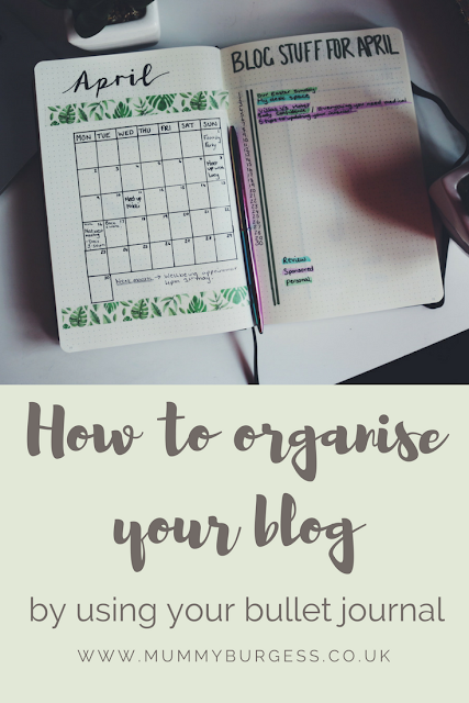 organise your blog using your bullet journal