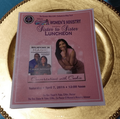 Cookie Johnson Speaker at Greater Allen Cathedral Sister To Sister Luncheon