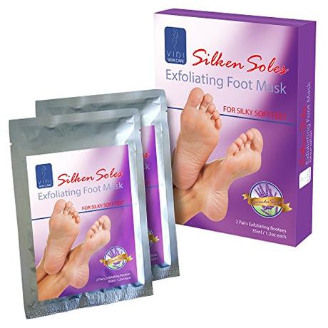 Foot Peel, Foot Mask Exfoliant 2 Pack, Lavender Exfoliator for Feet, Get Baby Soft Silken Soles - Ideal Gift Set by VIDI