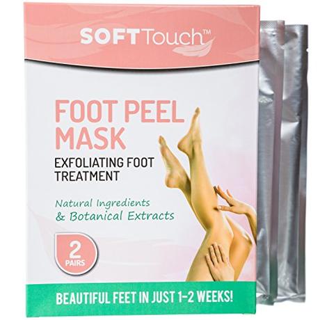Soft Touch Foot Peel Mask, Exfoliating Callus Remover (2 Pairs Per Box)