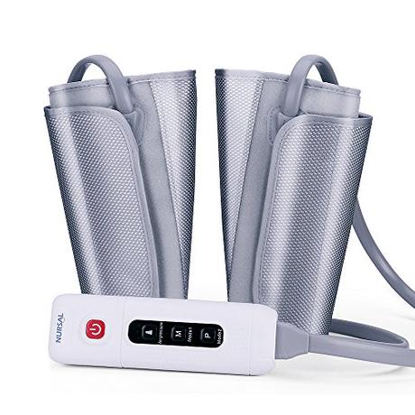 NURSAL Leg Air Massager Compression Leg Wrap Massage Therapy with Handheld Controller, 15 Minutes Auto-off for Safety Protection