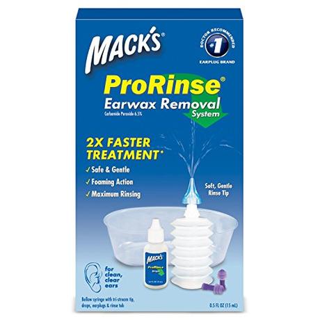Mack's ProRinse Earwax Removal System - 0.5 FL OZ Ear Drops, Ear Plugs, Ear Wash Tub and Ear Syringe with Triple-Action Rinse Tip