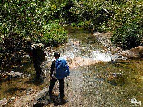 Crossing the Biasong River