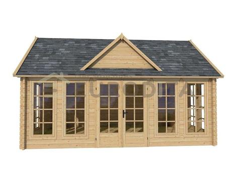 New garden ornament – awesome log cabins