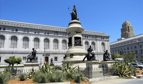 Statues at SFO's Civic Centre