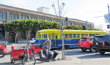 Trams and Rickshaws outside Pier 39