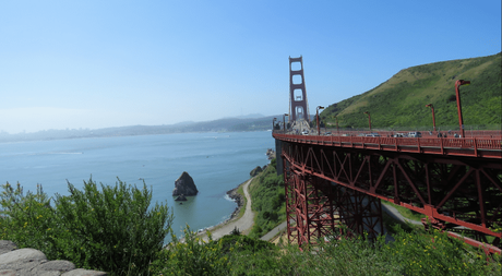 A view of the iconic Golden gate bridge