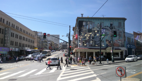 The bustling streets of SFO