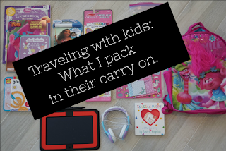 Traveling with kids: What we carry on