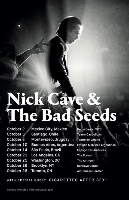 Nick Cave & The Bad Seed: Fall tour dates Nick Cave & The Bad Seed: Fall tour dates
