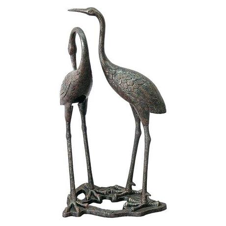 crane statues garden sculptures stue home design furniture