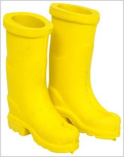 miniature fairy garden yellow rubber rain boots rustic decorative objects and figurines