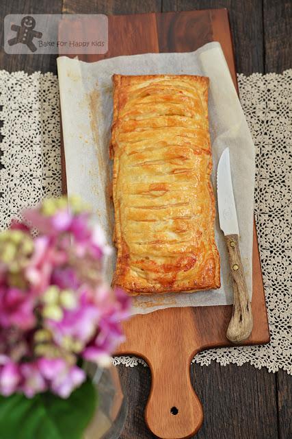 chicken mushroom leek cheese jalousie