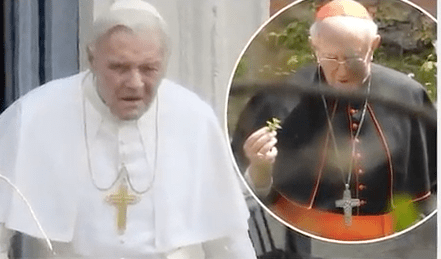 ‘Pope In Rome’ Star Sir Anthony Hopkins Spotted As Pope Benedict